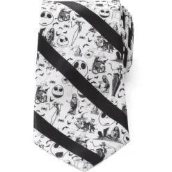 Disney Nightmare Before Christmas Stripe Black Men's Tie
