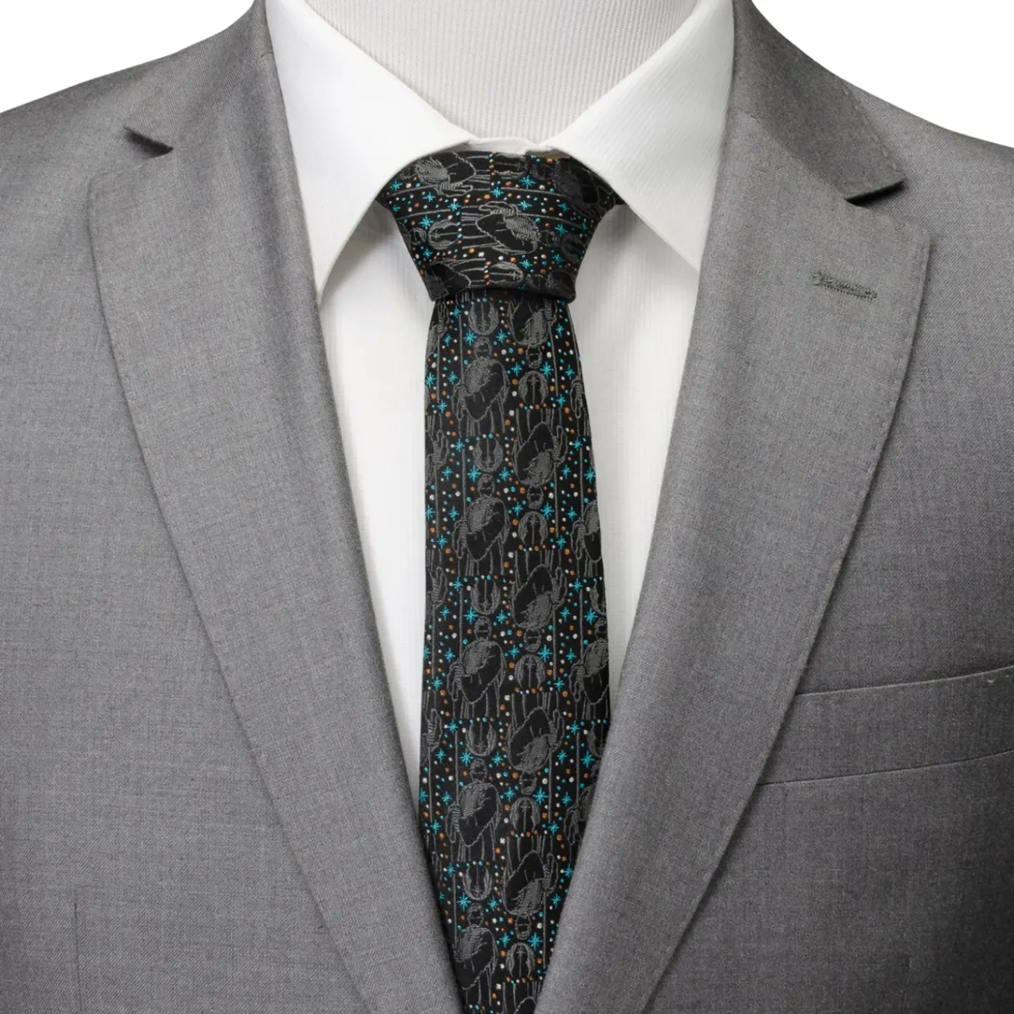 Star Wars Obi-Wan Kenobi Gray Men's Tie