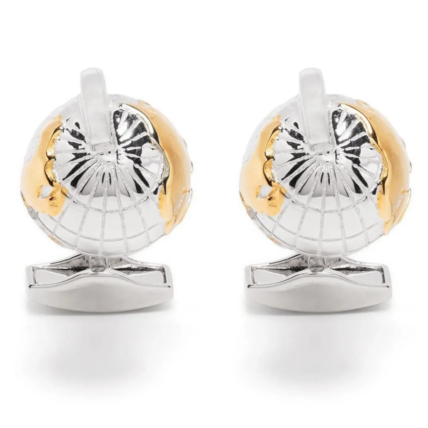 Tateossian Oceanic Globe Cufflinks in Sterling Silver