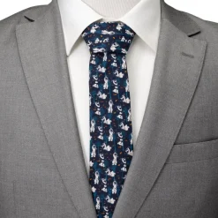 Disney Olaf Navy Pattern Men's Tie