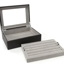 Ox and Bull Trading Co. Onyx Cufflinks Collector's Case - 72 pairs
