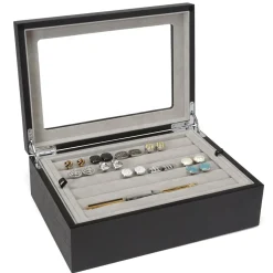 Ox and Bull Trading Co. Onyx Cufflinks Collector's Case - 72 pairs