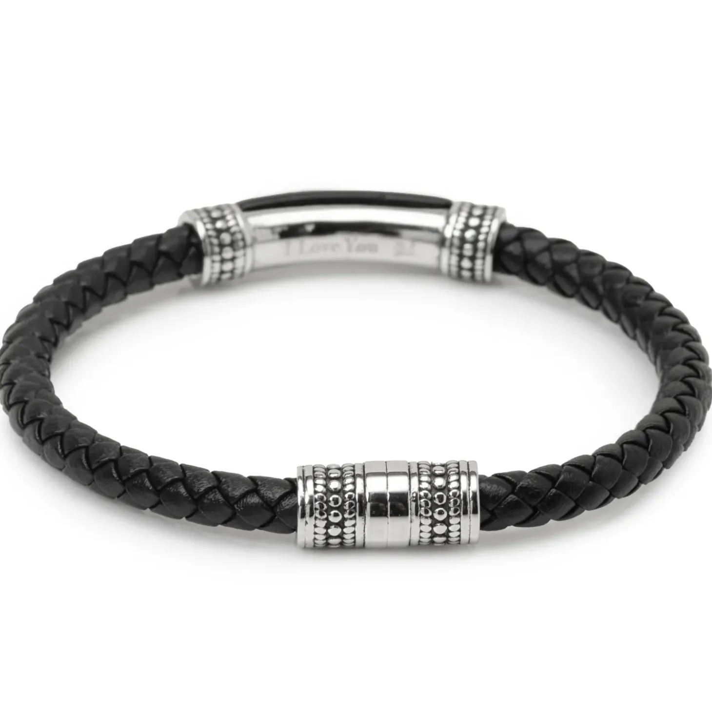 Ox and Bull Trading Co. Onyx I Love You Bracelet