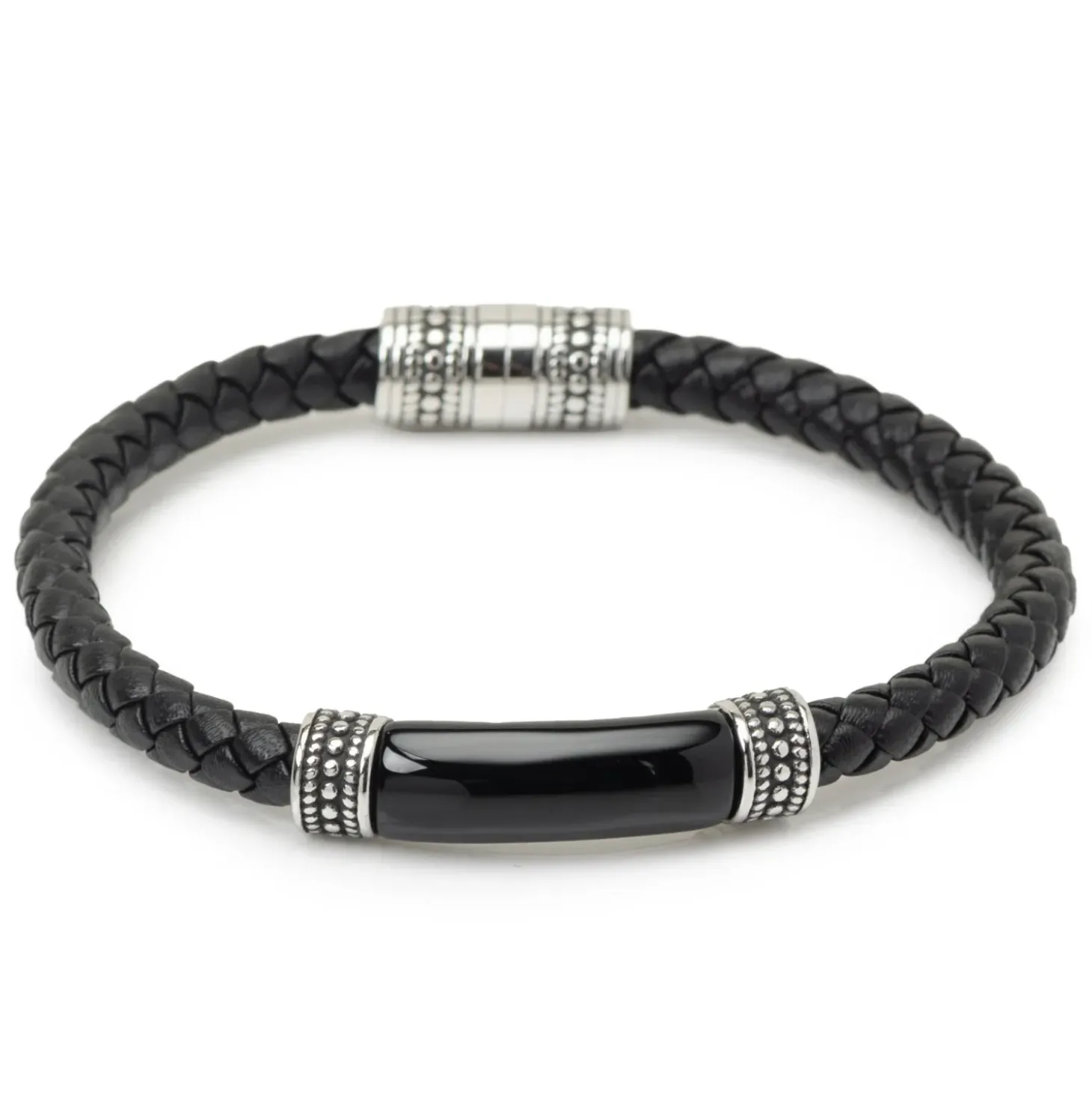 Ox and Bull Trading Co. Onyx I Love You Bracelet