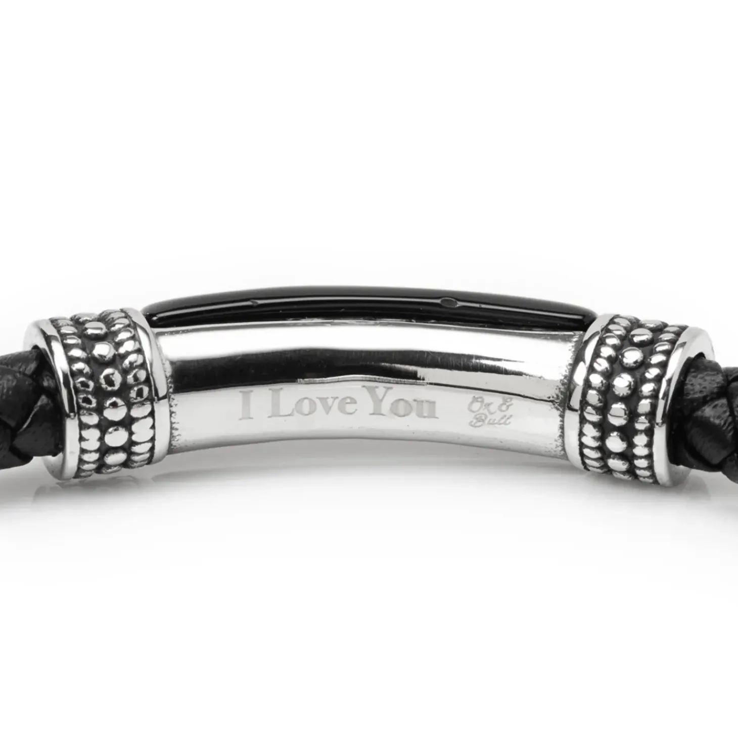 Ox and Bull Trading Co. Onyx I Love You Bracelet