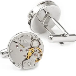 Ox and Bull Trading Co. Open Edge Skeleton Watch Movement Cufflinks