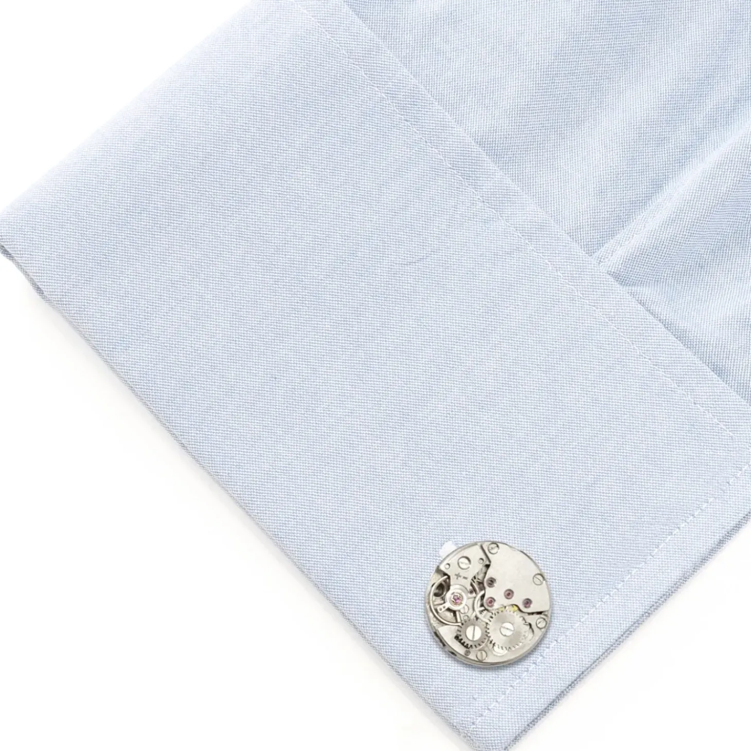 Ox and Bull Trading Co. Open Edge Skeleton Watch Movement Cufflinks