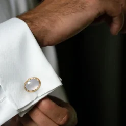 Armenta Oval Chalcedony Cufflinks