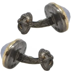 Armenta Oval Chalcedony Cufflinks