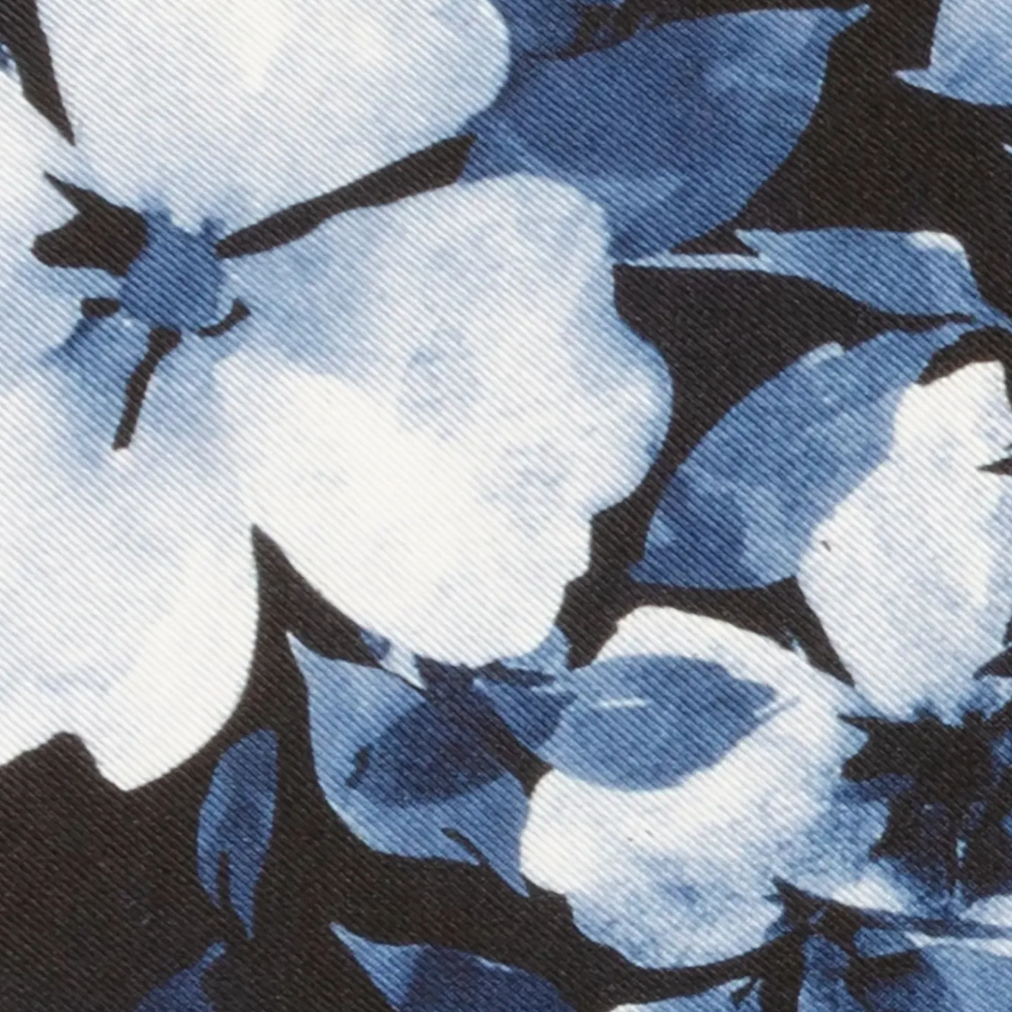 Ox and Bull Trading Co. Painted Floral Black Pocket Square