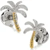 Ox and Bull Trading Co. Palm Tree Silver Gold Cufflinks