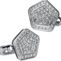 Jacob & Co. Pentagon Diamond Cufflinks