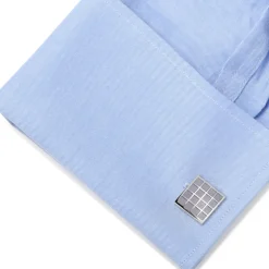 Ox and Bull Trading Co. Periwinkle Checker Square Cufflinks