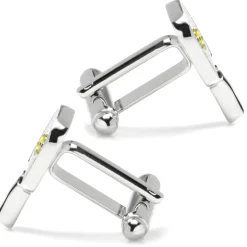 Cufflinks, Inc. Pickleball Racket Silver Cufflinks