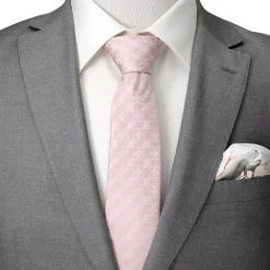 Ox and Bull Trading Co. Pink Art Deco Men's Tie