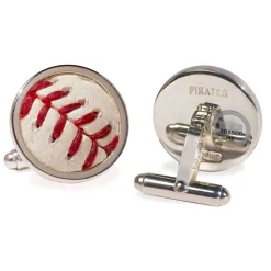 Tokens & Icons Pittsburgh Pirates Game Used Baseball Cufflinks