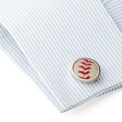 Tokens & Icons Pittsburgh Pirates Game Used Baseball Cufflinks