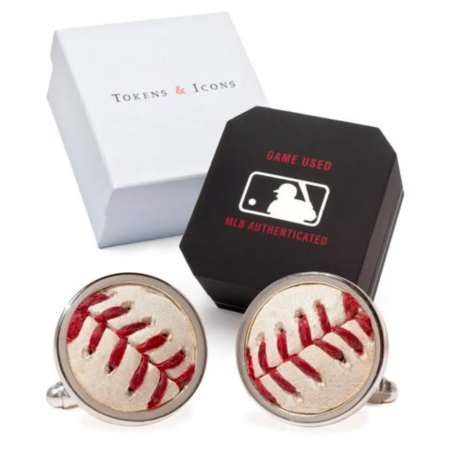 Tokens & Icons Pittsburgh Pirates Game Used Baseball Cufflinks