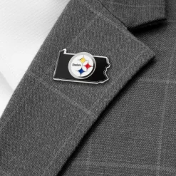 NFL Pittsburgh Steelers State Shaped Lapel Pin
