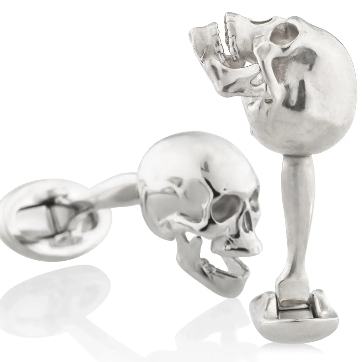 Fils Unique "Poor Yorick" Faceted Skull Cufflinks