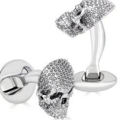 Fils Unique "Punks Not Dead" Skull Cufflinks