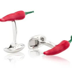 Fils Unique "Red Hot" Chili Cufflinks
