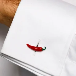 Fils Unique "Red Hot" Chili Cufflinks