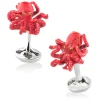 Fils Unique "Sixteen Legs" (Red) Octopus Cufflinks