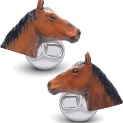 Fils Unique "Stewball" Horse Head Cufflinks