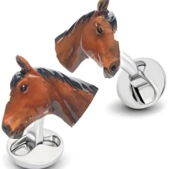 Fils Unique "Stewball" Horse Head Cufflinks