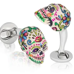 Fils Unique "Sweet Yorick" Sugar Skull Cufflinks