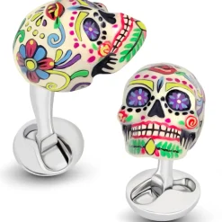 Fils Unique "Sweet Yorick" Sugar Skull Cufflinks