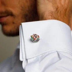 Fils Unique "Sweet Yorick" Sugar Skull Cufflinks