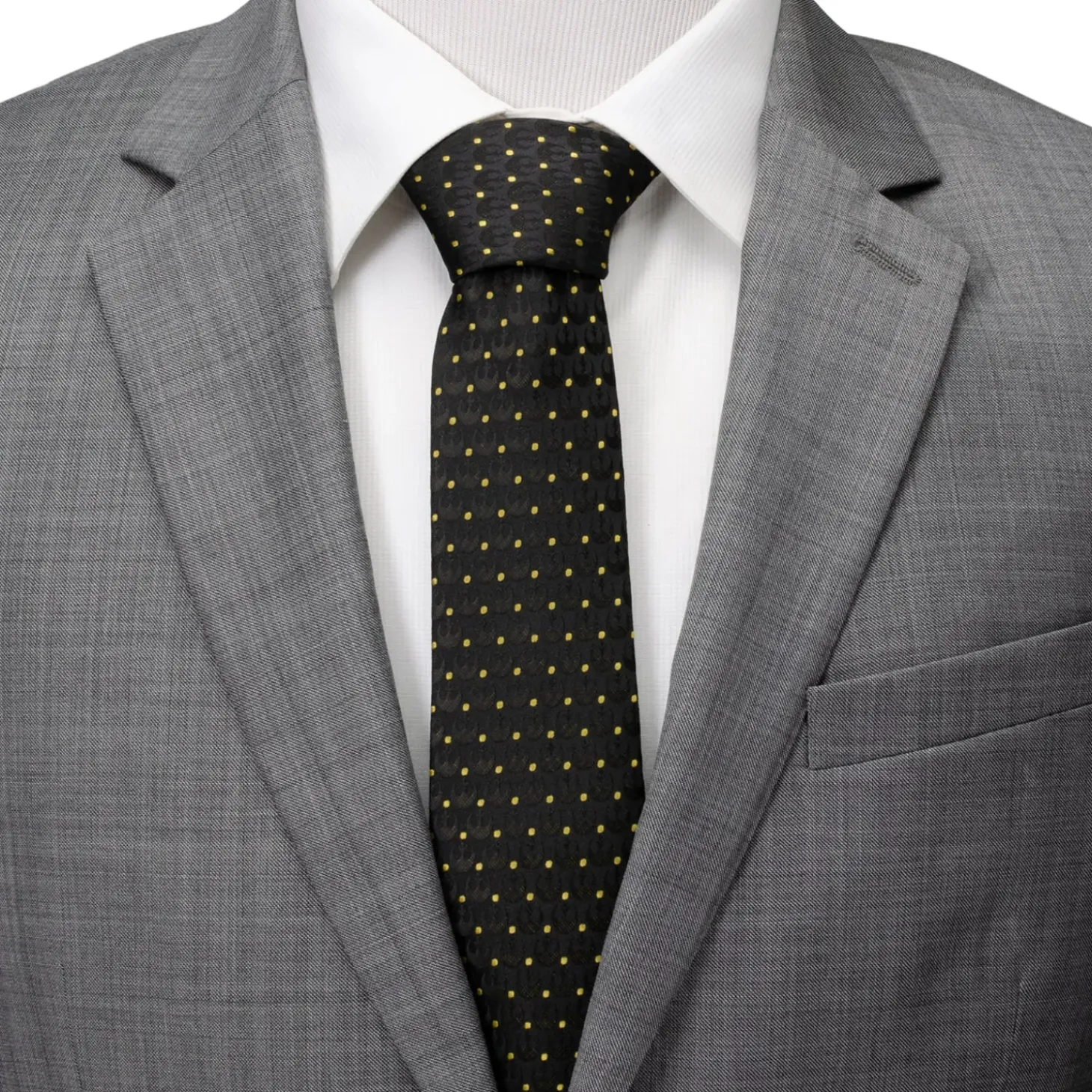 Star Wars Rebel Dot Charcoal Men's Tie