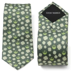 Star Wars Rebel Shamrock Green Hidden Message Men's Tie