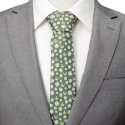 Star Wars Rebel Shamrock Green Hidden Message Men's Tie