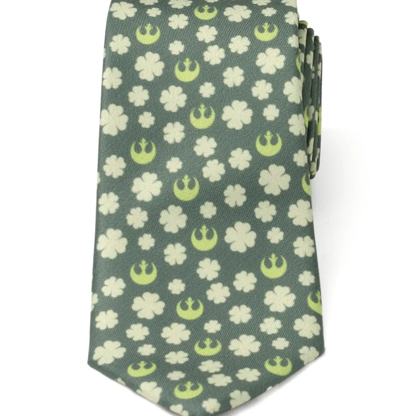 Star Wars Rebel Shamrock Green Hidden Message Men's Tie