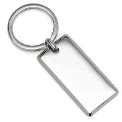 Ox and Bull Trading Co. Rectangle Engravable Stainless Steel Key Chain