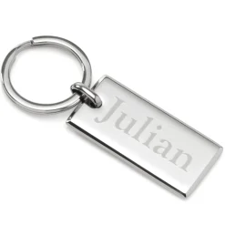 Ox and Bull Trading Co. Rectangle Engravable Stainless Steel Key Chain