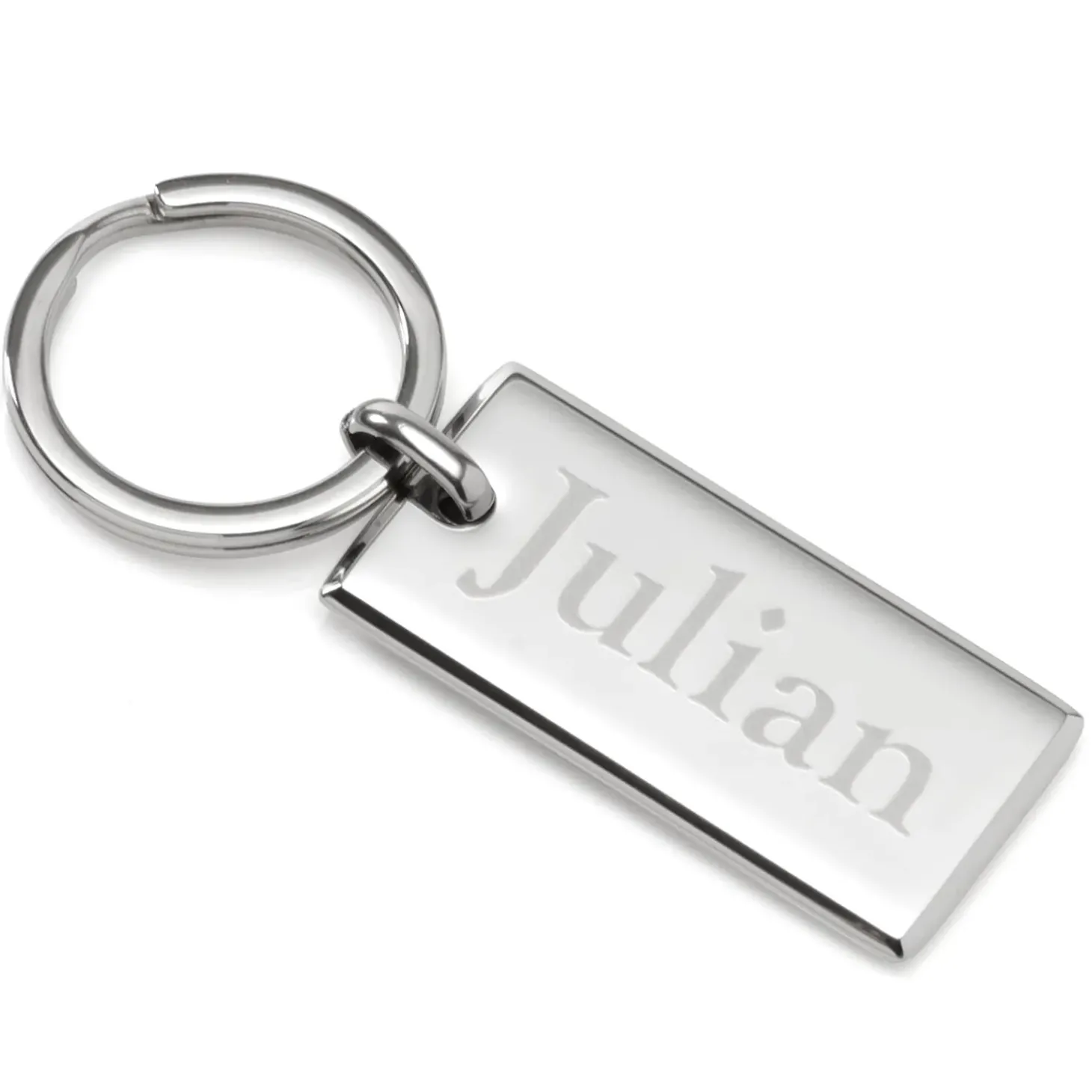 Ox and Bull Trading Co. Rectangle Engravable Stainless Steel Key Chain