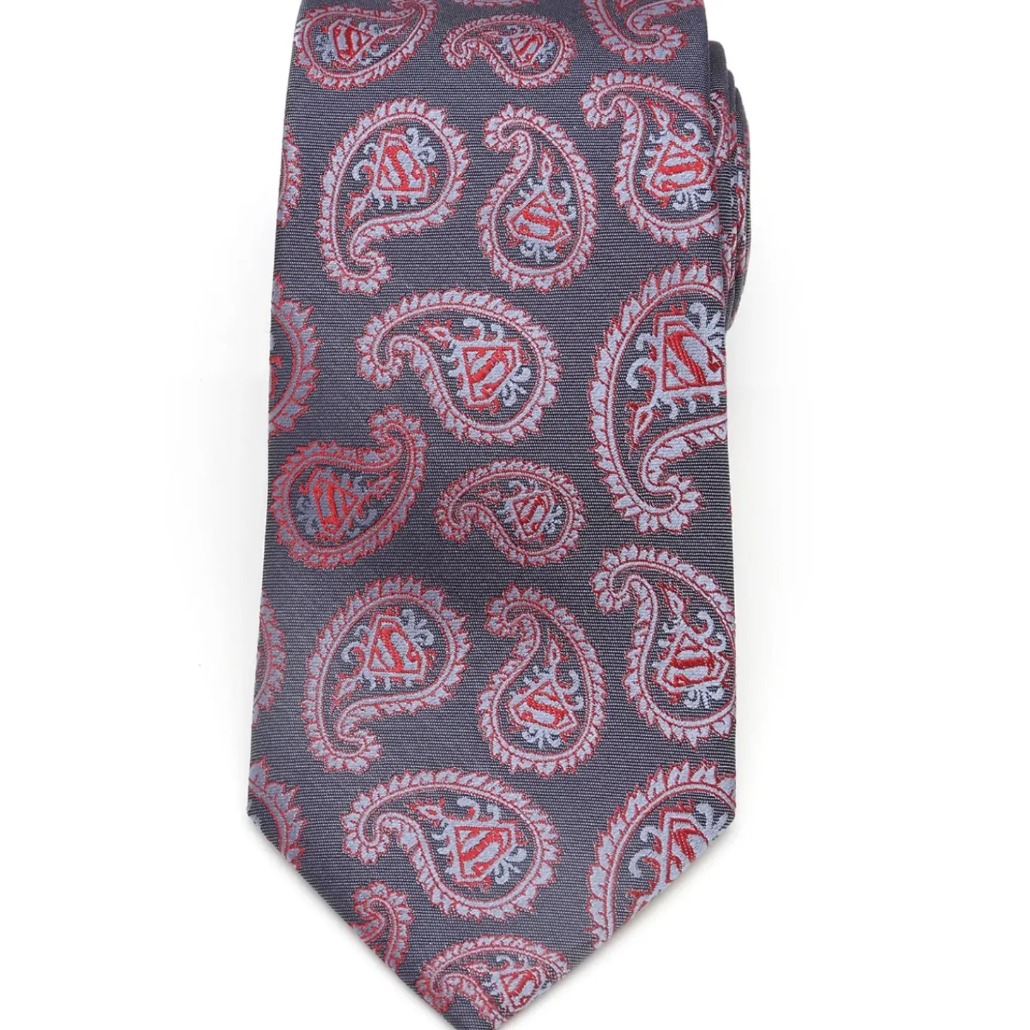 DC Comics Red and Blue Superman Paisley Tie