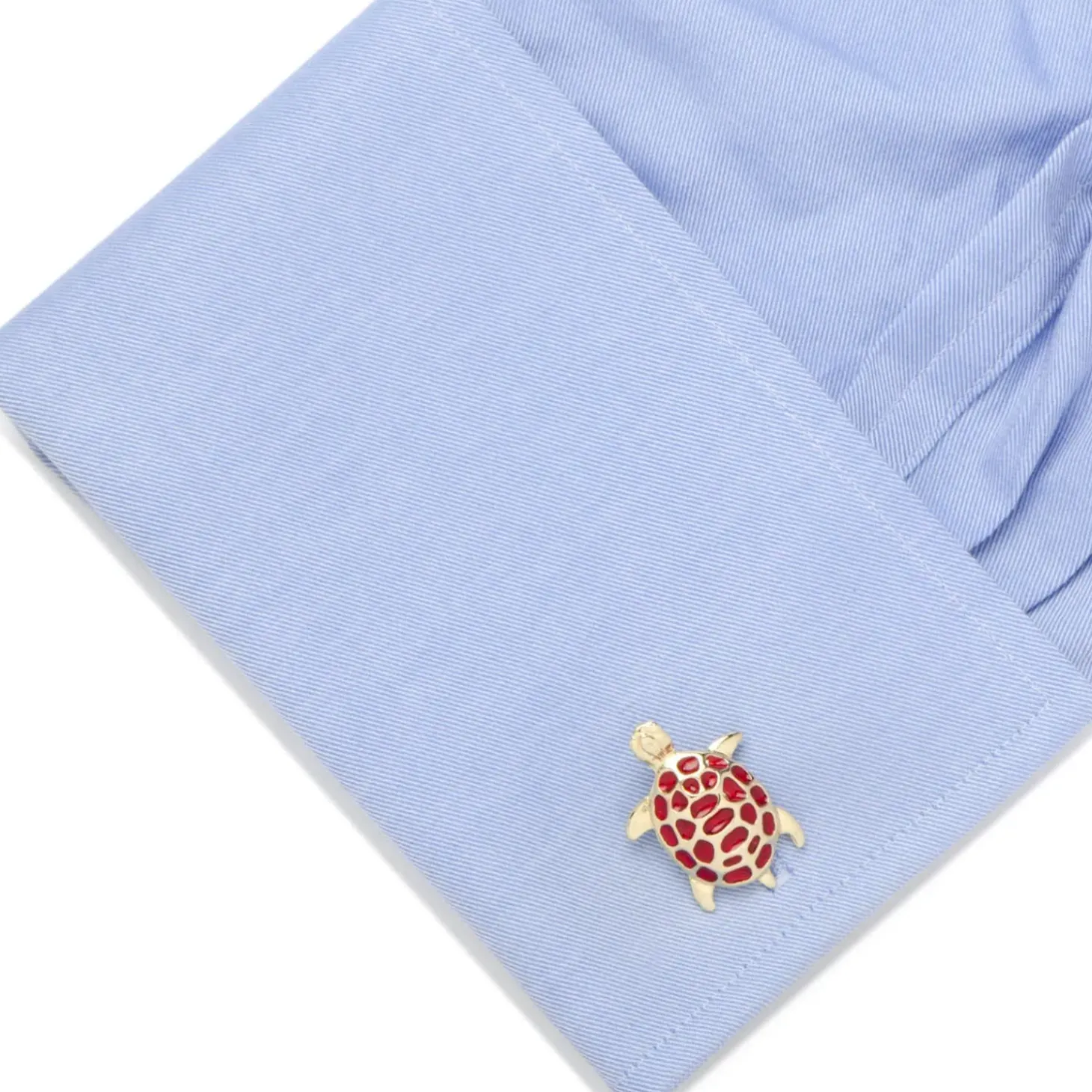 JJ Weston Red and Gold Turtle Cufflinks