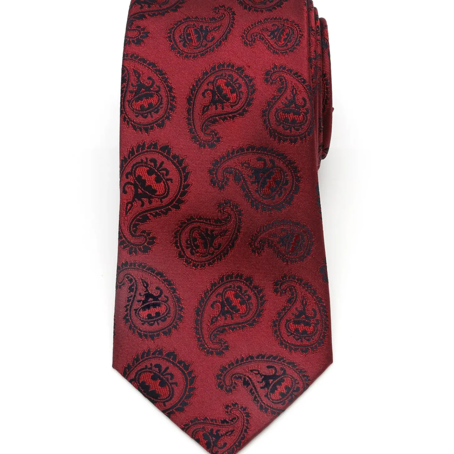 DC Comics Red Batman Paisley Tie