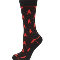 Star Trek Red Delta Shield Black Men's Socks