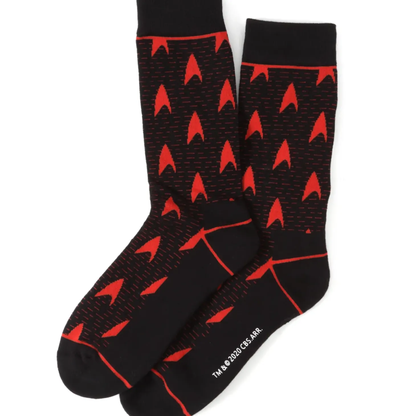 Star Trek Red Delta Shield Black Men's Socks