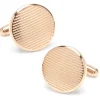 Ox and Bull Trading Co. Rose Gold Line Stainless Steel Cufflinks
