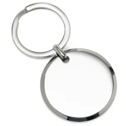 Ox and Bull Trading Co. Round Engravable Stainless Steel Key Chain