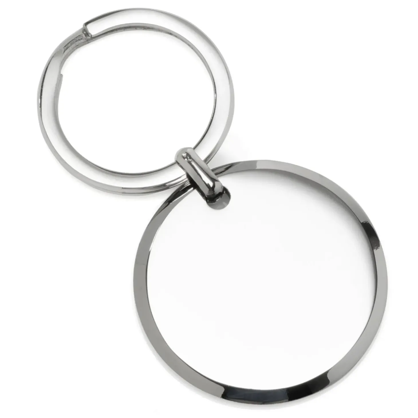 Ox and Bull Trading Co. Round Engravable Stainless Steel Key Chain