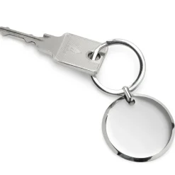 Ox and Bull Trading Co. Round Engravable Stainless Steel Key Chain