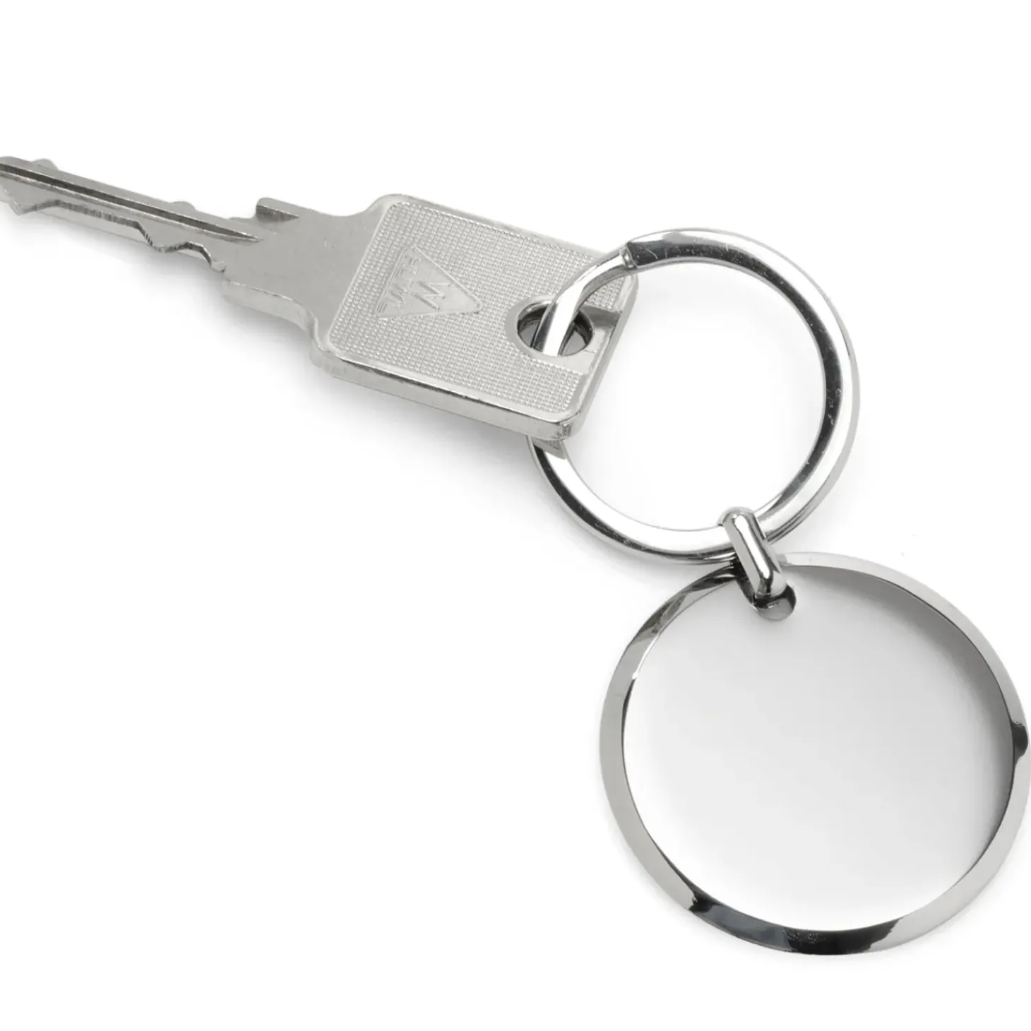 Ox and Bull Trading Co. Round Engravable Stainless Steel Key Chain